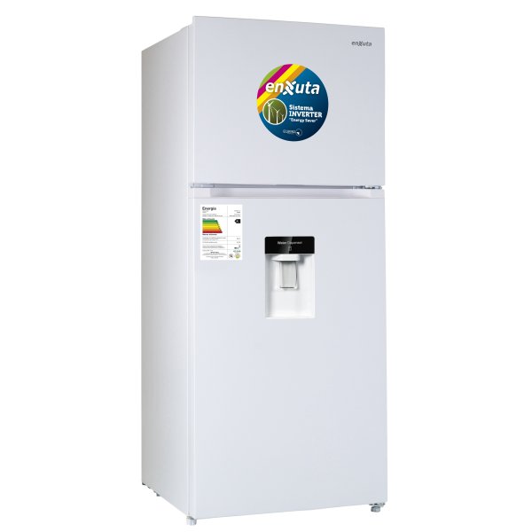 Refrigerador Frío Seco Inverter 409 Litros Blanco con Dispensador Enxuta RENX410DW