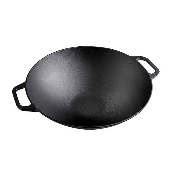 Wok Hierro Fundido Curado 36 cm con Asas Victoria 37291