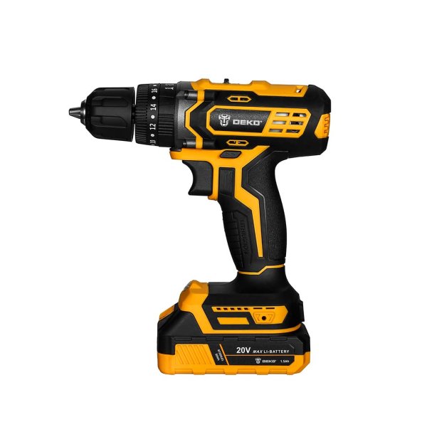 Taladro Atornillador 10 mm 40 Nm 20V con Batería 1,5 Ah y Cargador Deko DKCD20XL01-H10