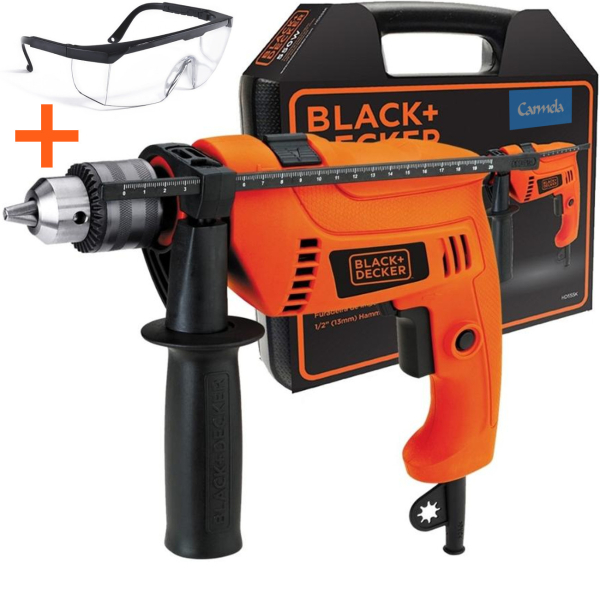 Taladro Percutor 550W + Maleta Black Decker HD555K
