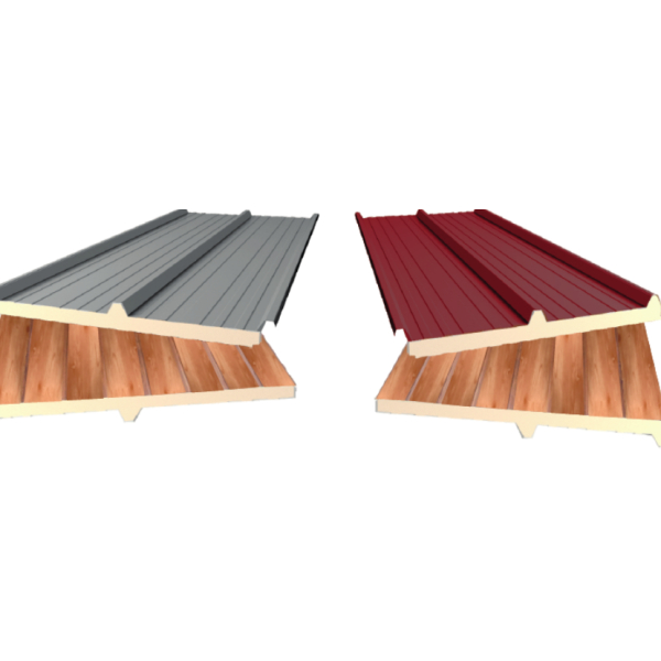 Chapa Aislante Isopanel Poliuretano Trapez Cielorraso Madera