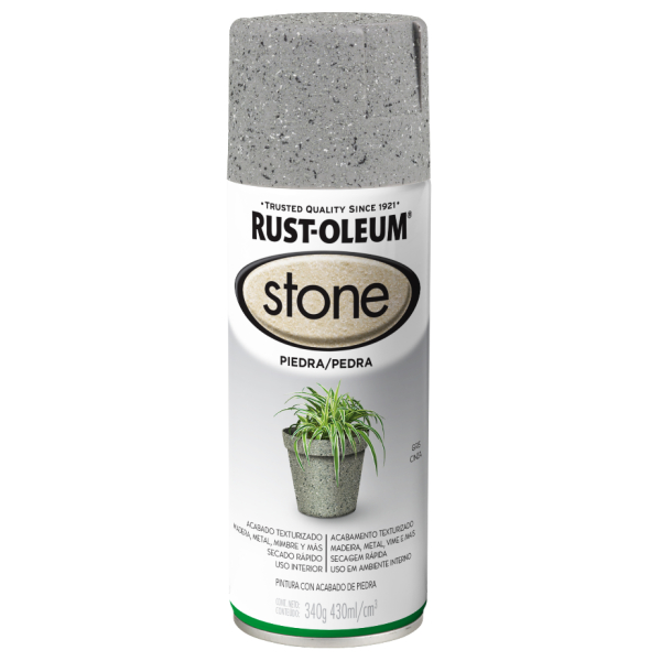 Pintura Texturada Piedra Stone Gris Rust Oleum