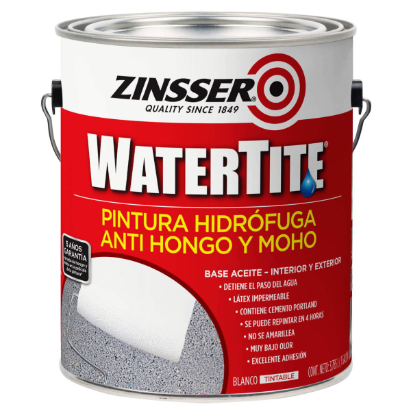 Pintura Hidrófuga Anti Hongo Zinsser Watertite 3,785 LT