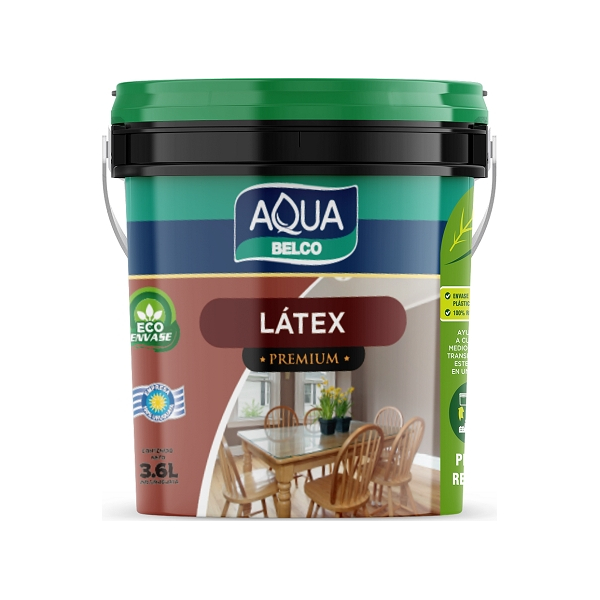 Pintura Latex Premium Super Lavable Belco Aqua 3,6 LT