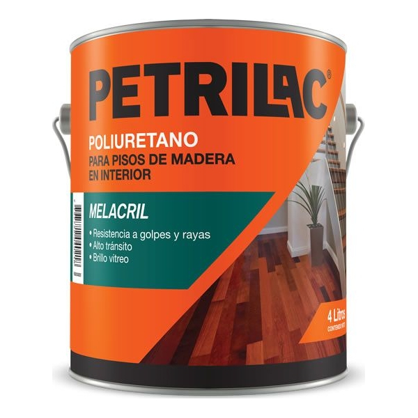 Plastificante Pisos De Madera 4lt Melacril Petrilac