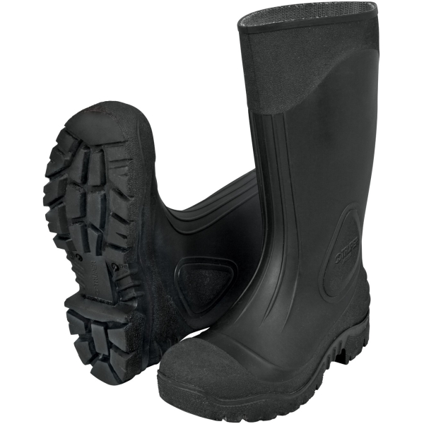 Bota de LLuvia Negra Larga Reforzada Algodón TRUPER