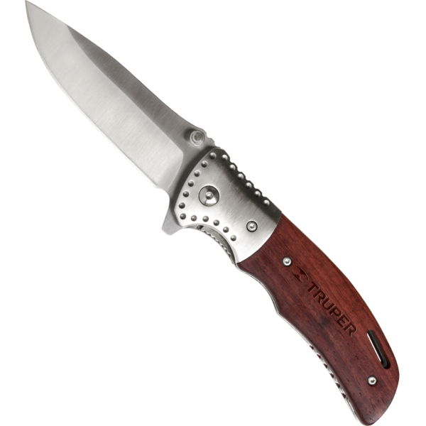 Navaja Abatible Mango De Madera Truper NV-4