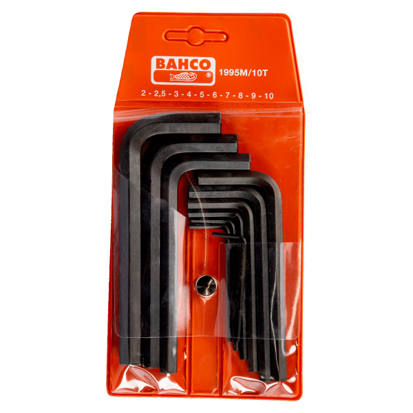 Juego 10 Llaves Allen Hexagonales Bahco 1995M-10T