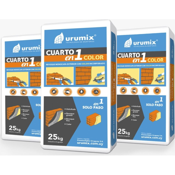 Revoque Monocapa Exterior Color 4 En 1 URUMIX