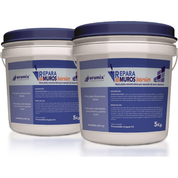 Mezcla Cementicia Repara Muros Interior URUMIX