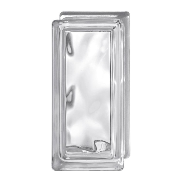 Medio Ladrillo de Vidrio 9x19cm Nube - Clear Wave