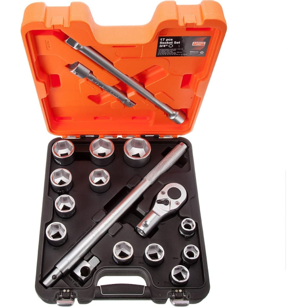 Juego Dados Bocallaves 3/4'' y Accesorios Bahco SLX17