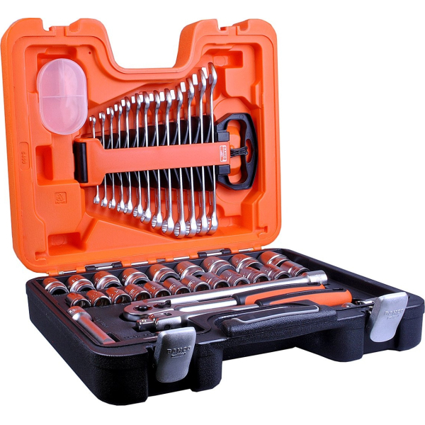 Juego de Llaves Combinadas, Dados y Crique Bahco S400