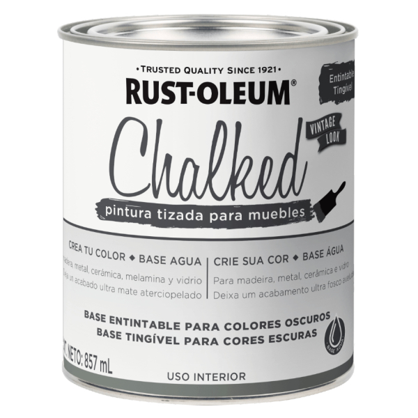 Pintura Tizada Chalked Rust Oleum Base Entintable