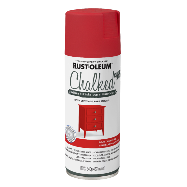 Pintura Tizada Rojo Campestre Chalked Rust Oleum
