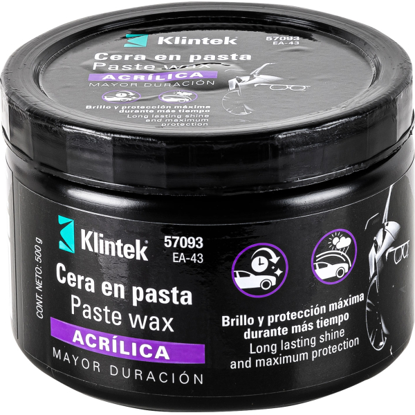 Cera en Pasta Acrílica para Autos Klintek 500gr