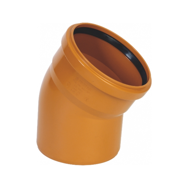 Codo PVC 250mm 45º MH con Junta Elástica
