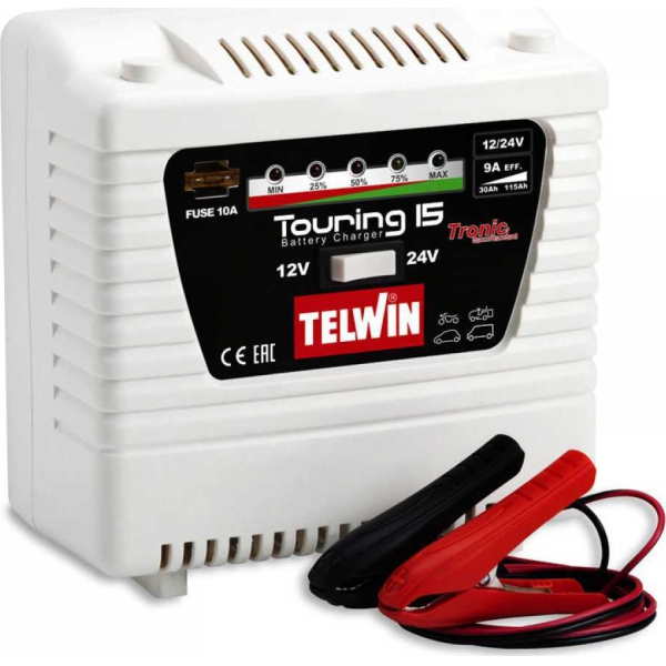 Cargador Batería Inteligente 12V-24V Telwin Touring 15