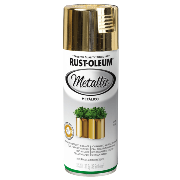 Pintura Metálica en Aerosol Rust Oleum Metallic Oro