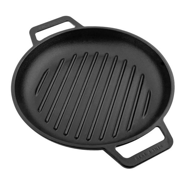 Sartén Grill Hierro Fundido Curado 25cm Victoria 33996