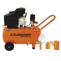 Compresor 50 L 2,5 HP 206 L/min con Kit LUSQTOFF LC2550BK