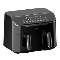 Freidora sin Aceite Dual 2800 W 2 Canastos de 4 Litros Digital Rotel 72778