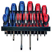 Juego Destornillador 19 piezas CRV con Organizador Ergonómico con Iman