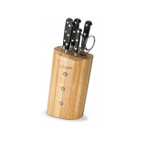 Juego 5 Cuchillos con Tijera y Taco de Madera Forgé 3 Claveles 1667