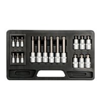 Juego de Bocallaves con Punta Torx 1/4" y 1/2" 18 Piezas Yato YT-7751
