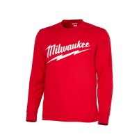 Remera Manga Larga Roja con Logo Talle L Milwaukee 608R-L