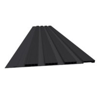 Tablilla PVC Ripado Negro 3 m