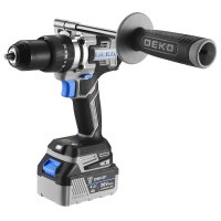 Taladro Percutor Alto Torque 1/2" 20V Brushless 2 Baterías y Cargador Deko DKBL20XP01S4