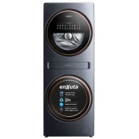 Torre de Lavado y Secado Inverter Negro 16 kg y 6 kg Enxuta TLSENX21660N