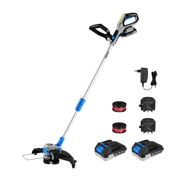 Bordeadora a Batería 20V con 2 Baterías 2 Ah y Cargador Deko DKGT2001BL-S2