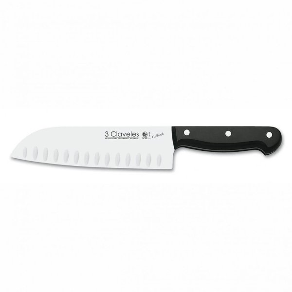 Cuchillo Santoku Alveolado 7" (18 cm) Uniblock 3 Claveles 1124