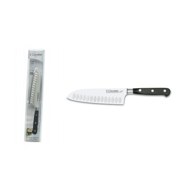 Cuchillo Santoku Alveolado Forjado 6,5" (17 cm) Forgé 3 Claveles 1565