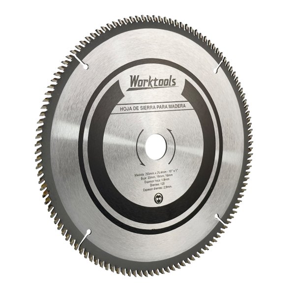 Hoja de sierra para madera 10" 120 dientes 255mm