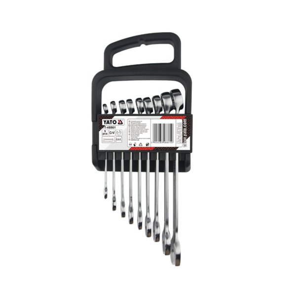 Juego 9 Llaves Combinadas en Pulgadas 1/4" a 3/4" Yato YT-48861
