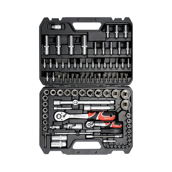 Juego de Bocallaves y Accesorios 1/4" y 1/2" 94 Piezas Yato YT-12681
