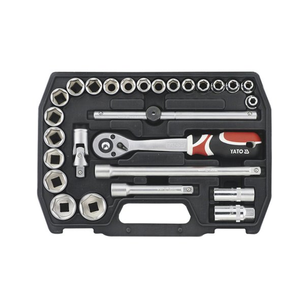 Juego de Bocallaves y Accesorios Encastre 1/2" 27 Piezas Yato YT-3875