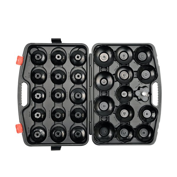Juego Saca Filtros de Aceite 65 a 120 mm Encastre 3/8" 30 Piezas Yato YT-0596