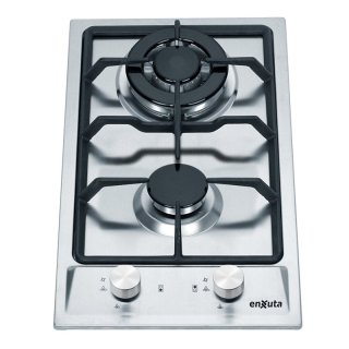 Anafe de Empotrar con 2 Hornallas a Gas Inox con Hierro Fundido Enxuta AENX3832