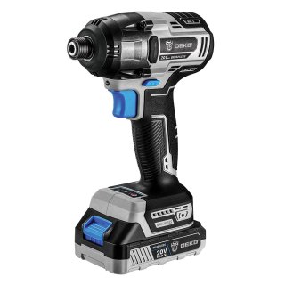 Atornillador de Impacto 20 V Brushless con 2 Baterías 2 Ah y Cargador Deko DKID20BL01-BS2