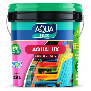 Esmalte Al Agua Grecia Brillante AQUALUX Aqua Belco 1lt