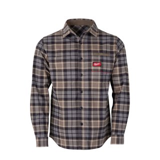 Camisa de Franela GRIDIRON Gris Talle XL Milwaukee M551-GXL