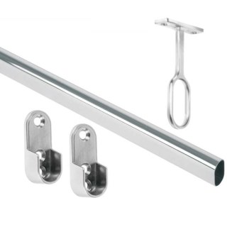 Caño Oval Para Placard 3mt Hermex TO-530