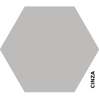 Cerámica Hexagonal 20x23cm Cinza (Gris) CERAL