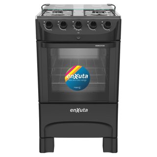 Cocina Supergas 4 Hornallas Negra Con Termocupla y Encendido Enxuta CENX27210NG