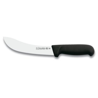 Cuchillo para Despellejar 6,5" (16 cm) Mango Negro 3 Claveles 1277