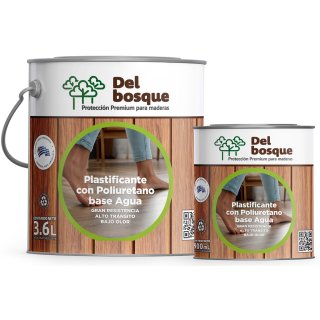 Plastificante Al Agua Para Madera Brillante 0,9lt Del Bosque